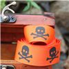 Order  Pirate Ribbon - Skull & Cross Bones/Orange